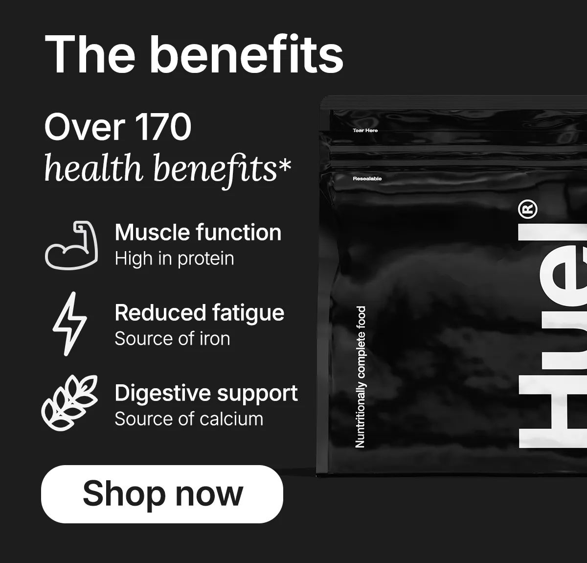 Over 170 health benefits*