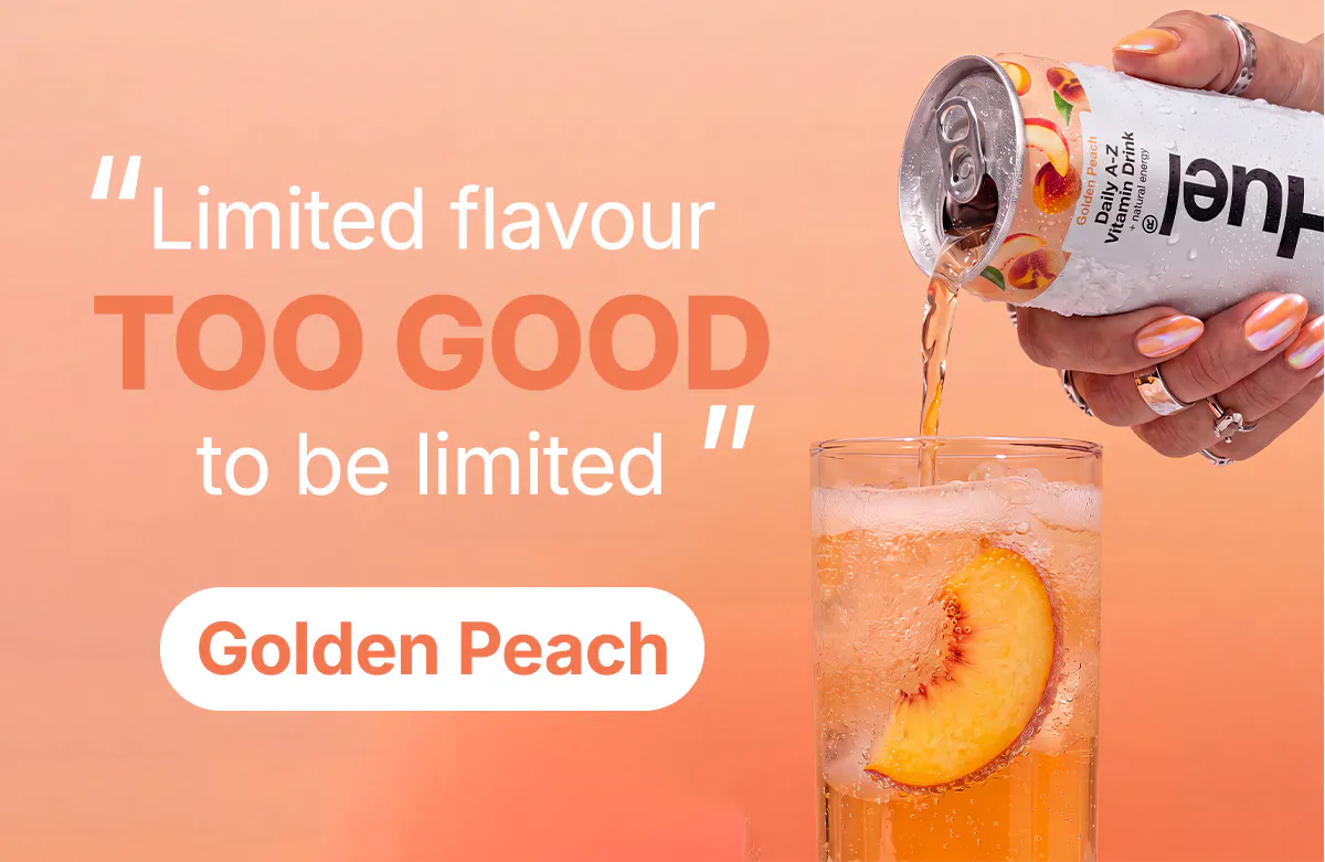 "Limited flavour too good to be limited" Shop Golden Peach Daily A-Z