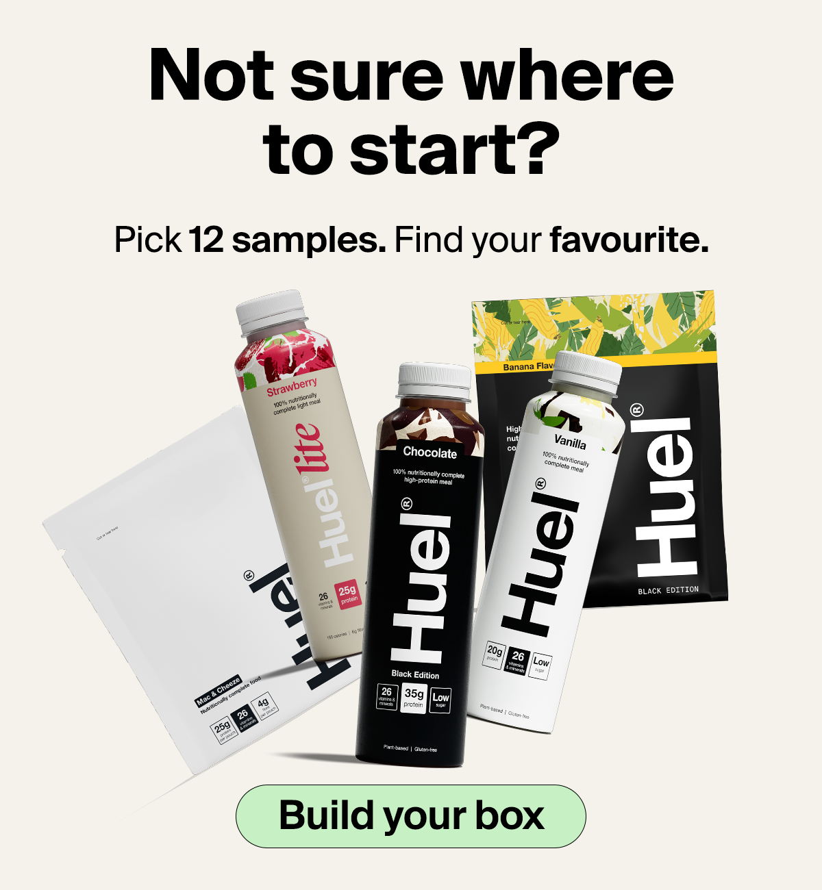 Not sure where to start? Pick 12 samples, find your favourite.