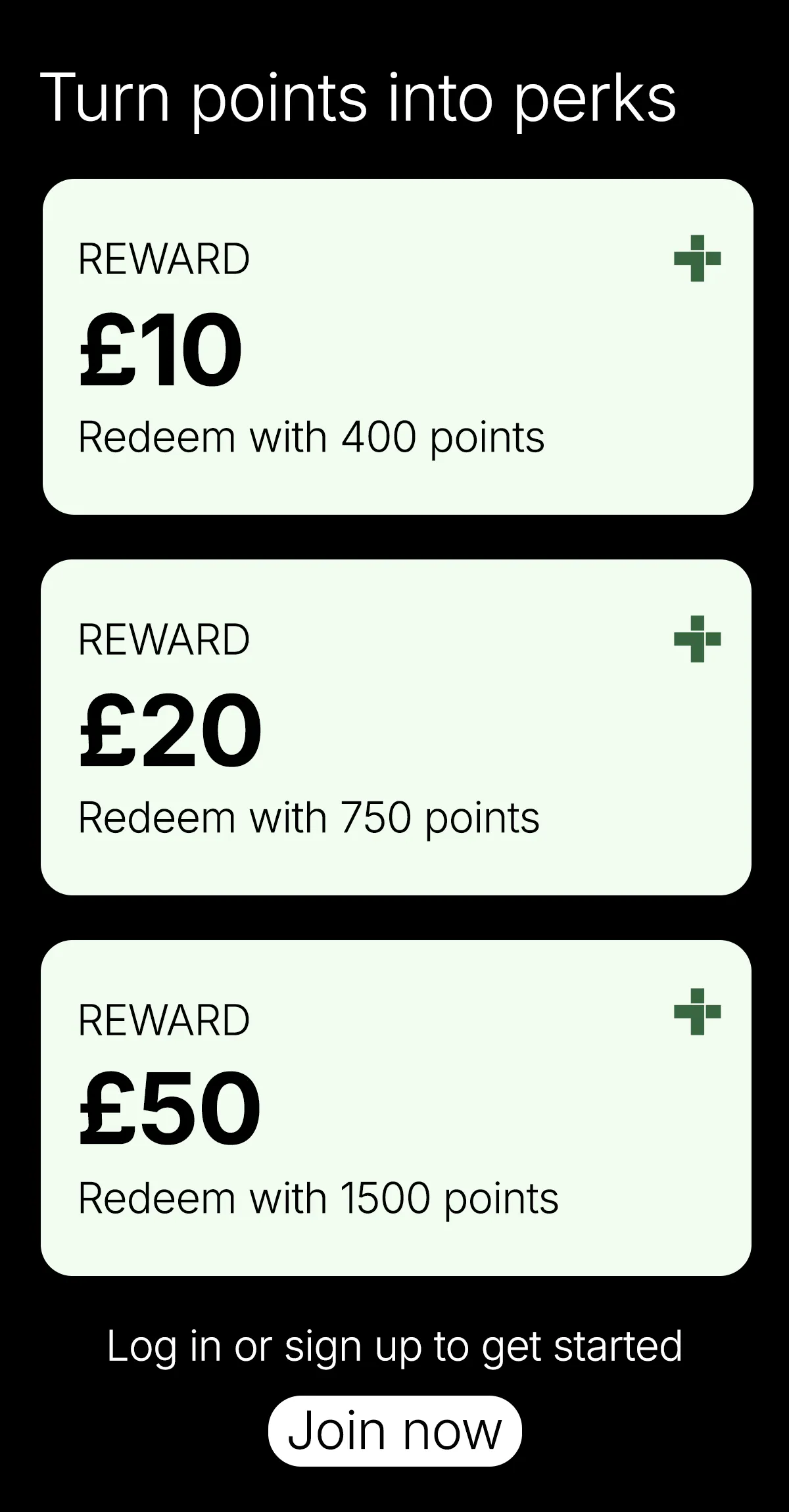 Turn points into perks 