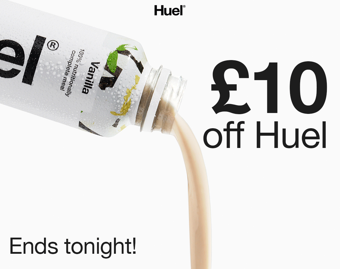 £10 off Huel. Ends tonight.